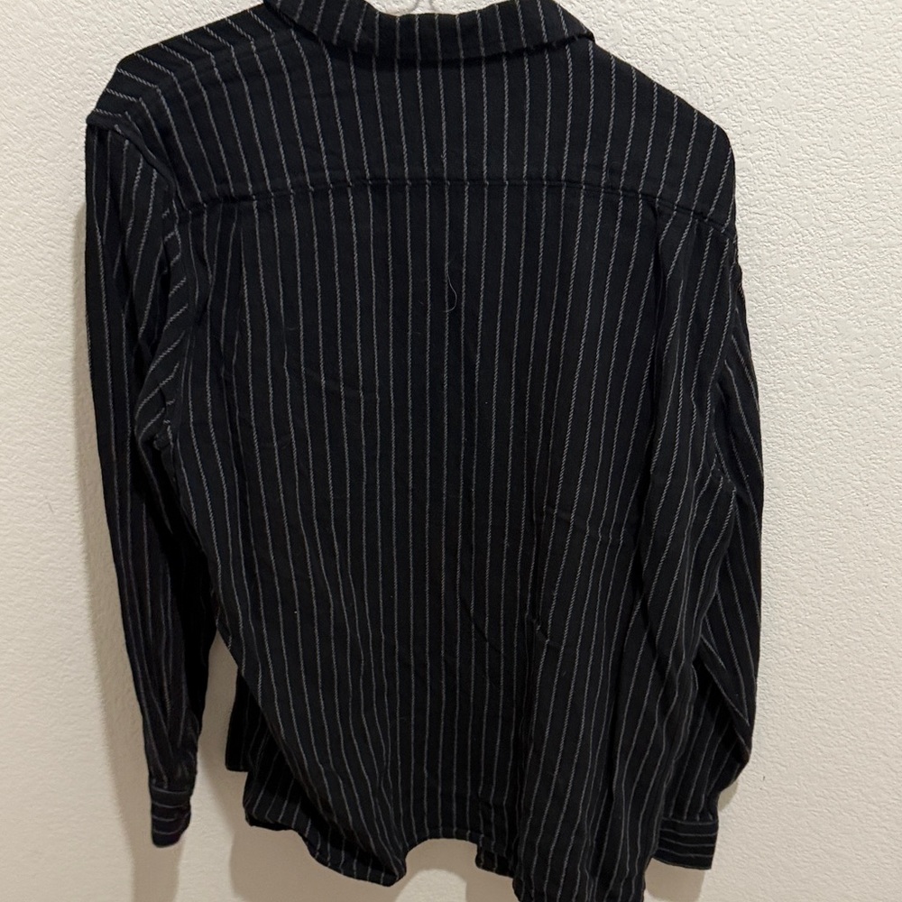 Vans Men's Black Pinstripe Shirt flanel - Picture 4 of 7